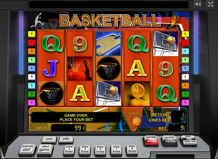 баскетбол игровой автомат играть